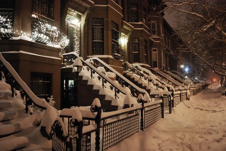 Calles De NYC Cubiertas de Nieve